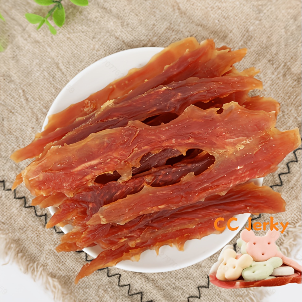 TEMU 200g/400g7.05oz/14.1oz Chicken Jerky And Duck Jerky Dog Treats For Small, Medium, Large Dog, Made With Chicken, Duck - Healthy, , Dog Chews Long