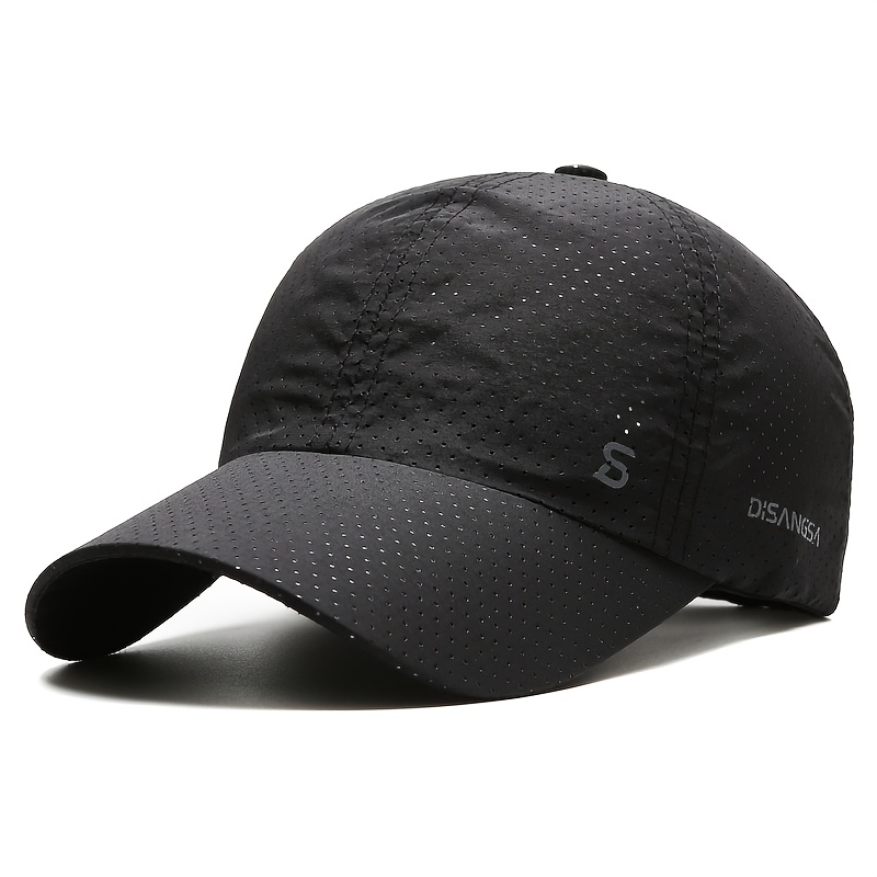 TEMU Men's Summer Running Cap, Lightweight, Quick-drying, Breathable, Outdoor Sun Protection Baseball Hat For Fishing.