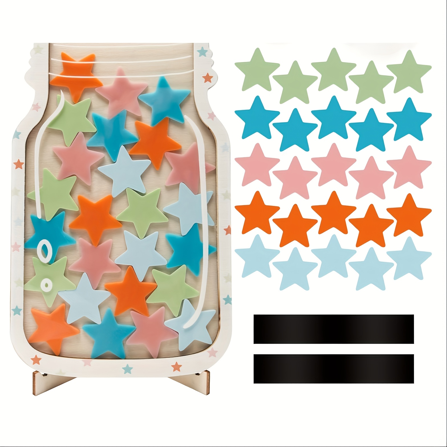 

Up, Star-shaped Jar For Classroom - Behavior Incentive Chart With Stickers, Students & Home Use