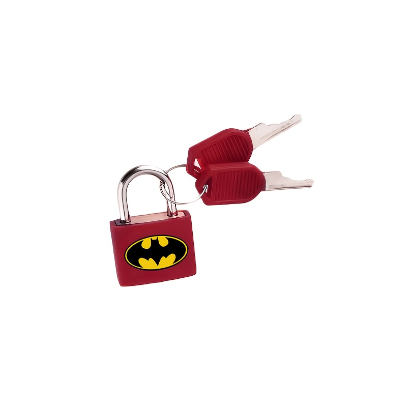 Batman-themed Printed Mini Portable Padlock with 2 Spare Keys