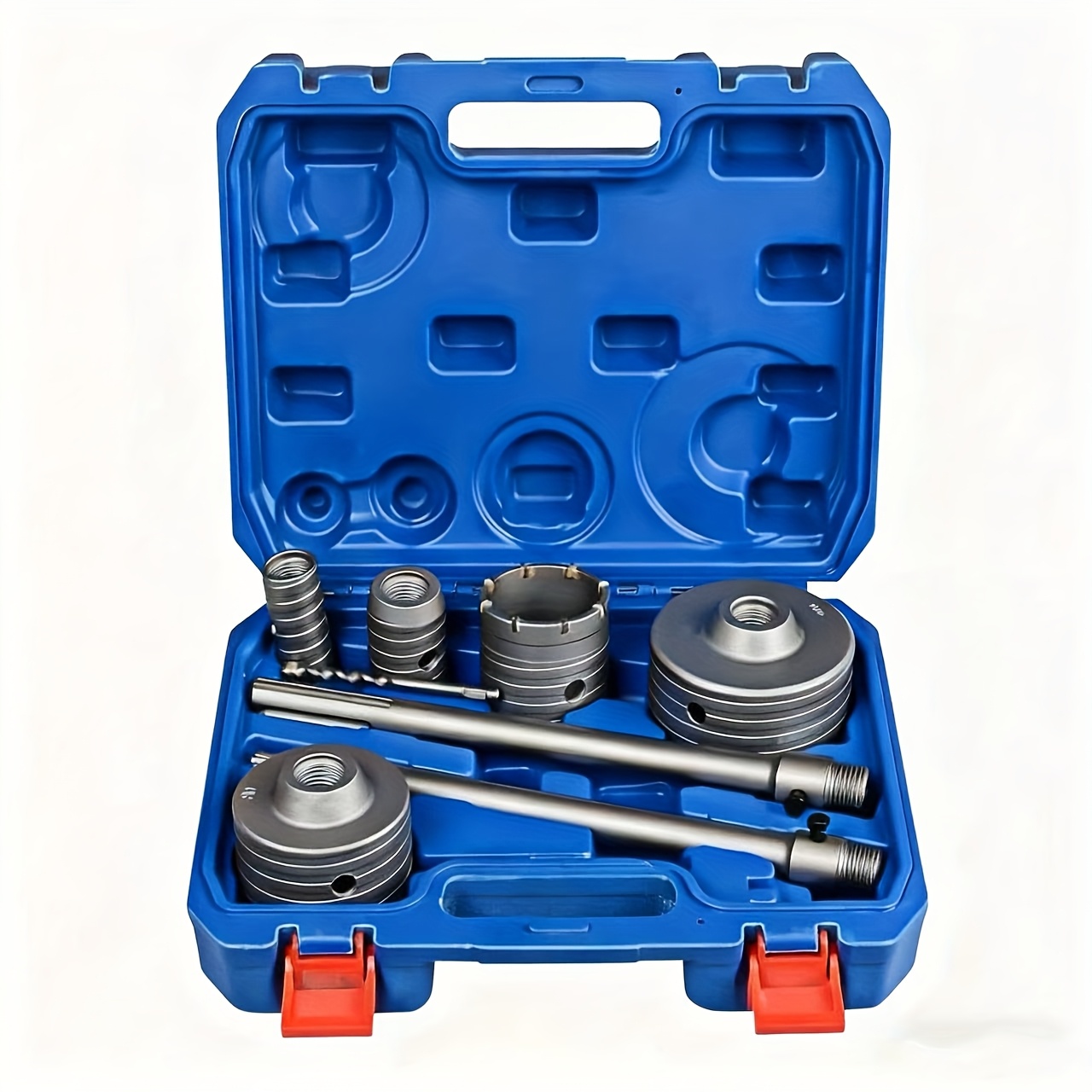TEMU 9pcs Masonry Concrete Kit (30 40 65 80 100mm), 300mm Sds Plus And Bit Shank, Set For Concrete Brick Stone