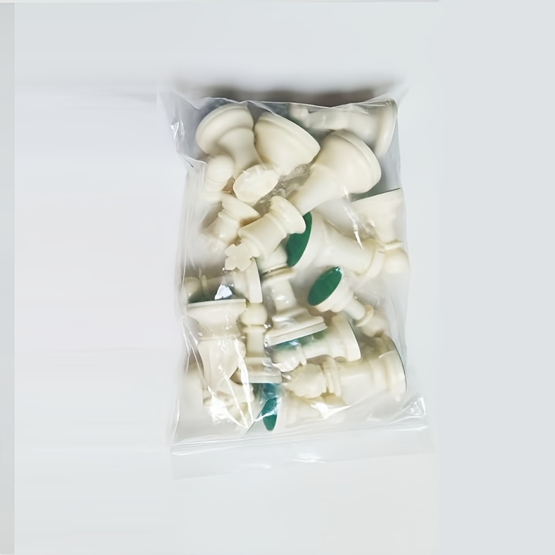 TEMU Chess Pieces In A Large Size, Weighted With A Felt Bottom, Made From High-quality Resin Material