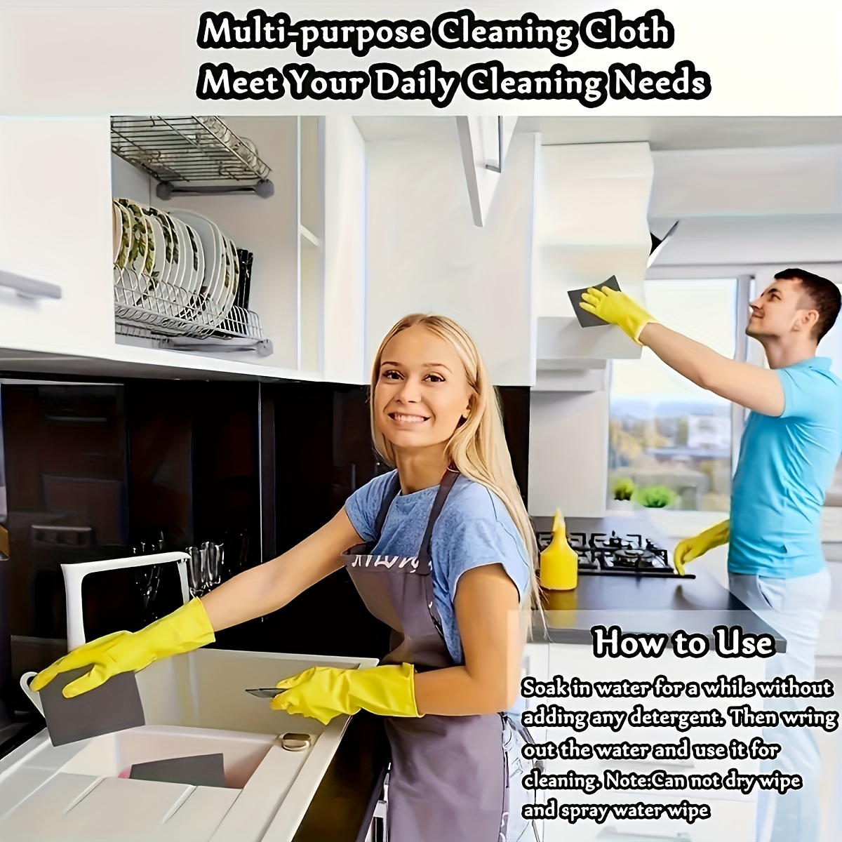 Set de 5 bucăți Șervețele Magice Premium pentru Curățarea Sticlei, Prosoape de Curățare din Microfibră Îngroșată pentru Ferestre, Bucătărie și Articole de Uz Casnic, Cârpe Multifuncționale pentru Curățarea Sticlei, Batiste Spălabile Fără Fire