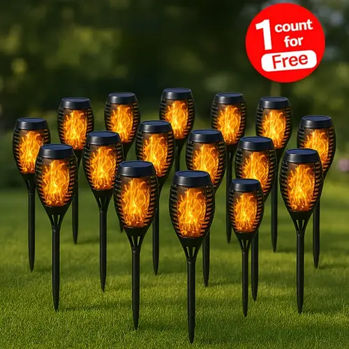 buy a whole item and free solar outdoor lights 12led solar torch lights solar lamp outdoor flashing flame lamp for garden decor lighting mini landscape flame lights for yard pathway patio pool lawns halloween christmas decoration best for christmas