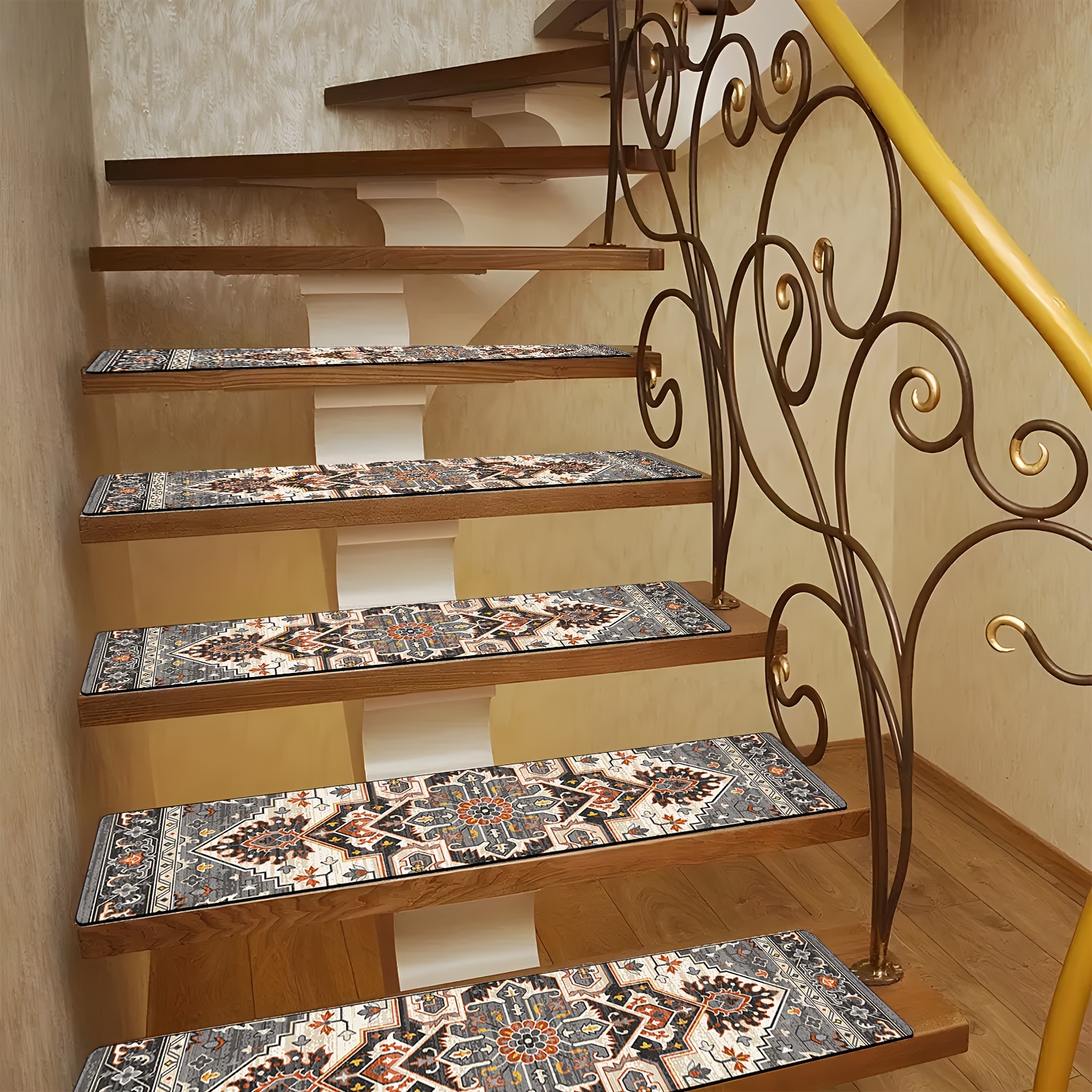 

Non Slip Stair - Indoor Safety Pads With Rubber Backing - Water Resistant, Machine Washable, Pet & -friendly For Wooden Steps