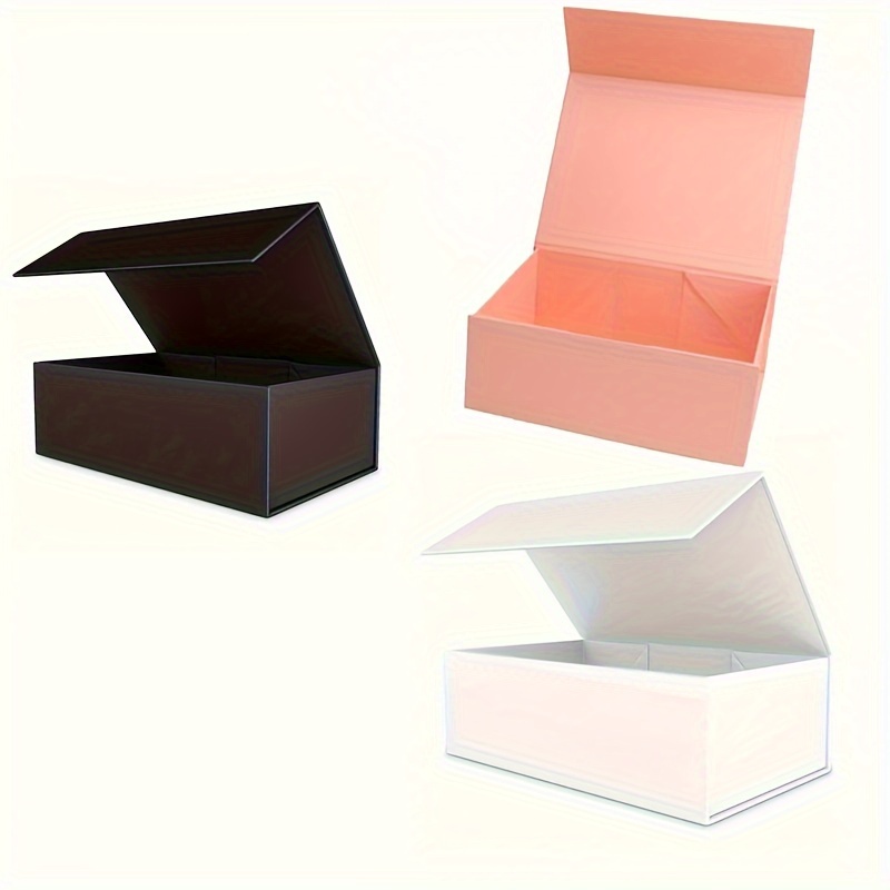 

Rose Golden Foldable Gift Box With Magnetic Closure - Black, White, And Pink Options - Perfect For Bridesmaid, Birthday, Or Any Special Occasion - Paper Material