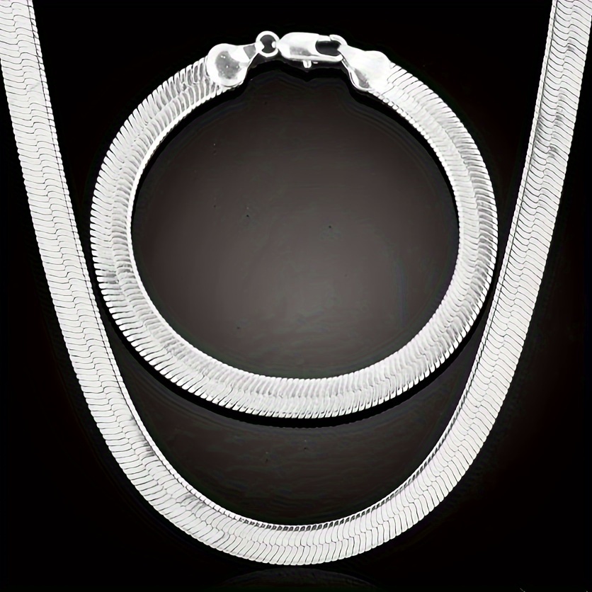 

2pcs Necklace + Bracelet, Snake Bone Chain. Necklace, Bracelet Accessories