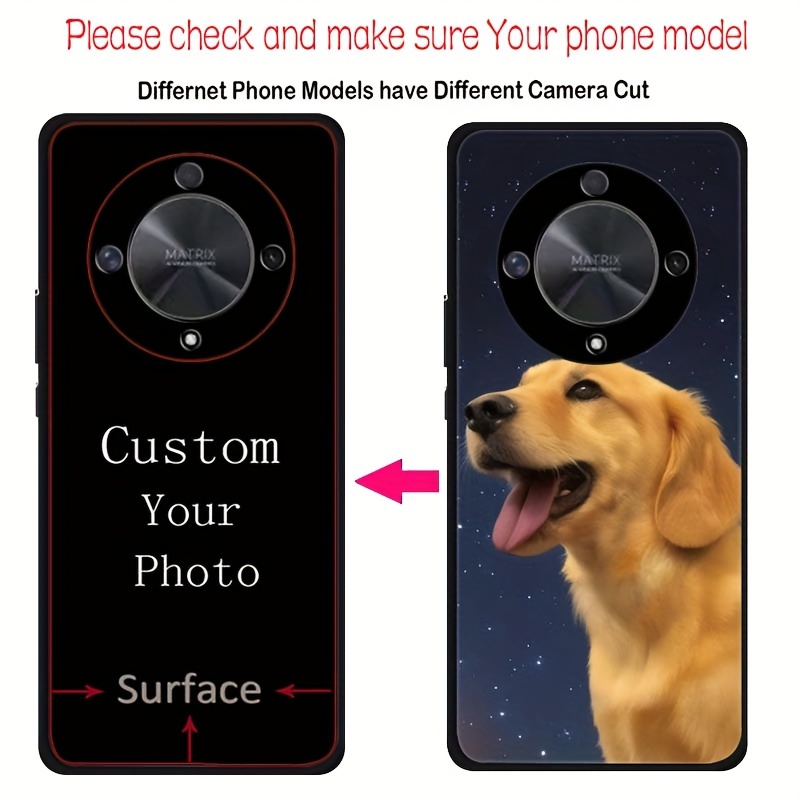 TEMU Custom Photo Phone Case For Huawei Honor X6b X6/x7/x8/x9/x6a/x6b/x7a/x7b/x8a/x8b/x9a/x9b 4g 5g X40 Gt/70 Lite/magic 4/5/6 Lite, Personalized