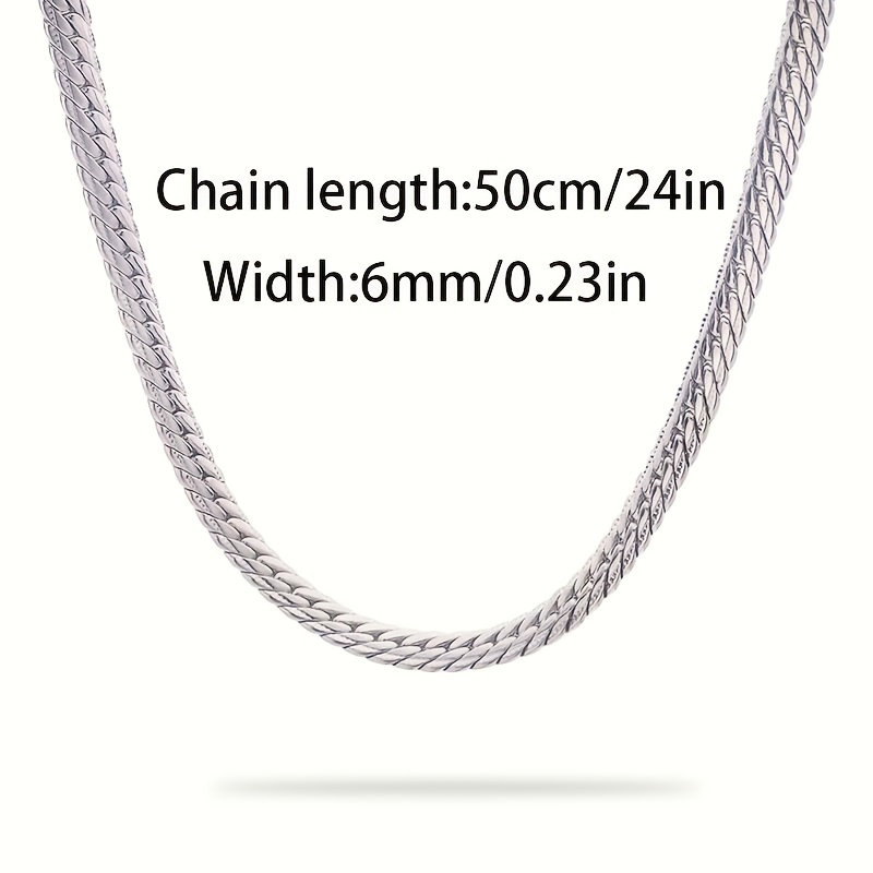 925 Silvery, Ladies' Fashionable 6mm Side Car Flower Flat Necklace, Girlfriend Valentine's Day Christmas Anniversary Commemorative Gift, Mother's Mother's Day Gift, Presented Exquisite Gift Box