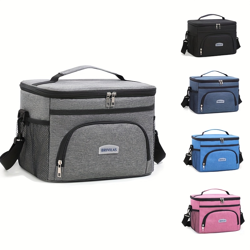 1pc lunch box lunch bag non food contact large capacity insulated car cut bag portable with handles reusable lunch bag     crossbody or on one shoulder suitable for outdoor picnics camping and travel