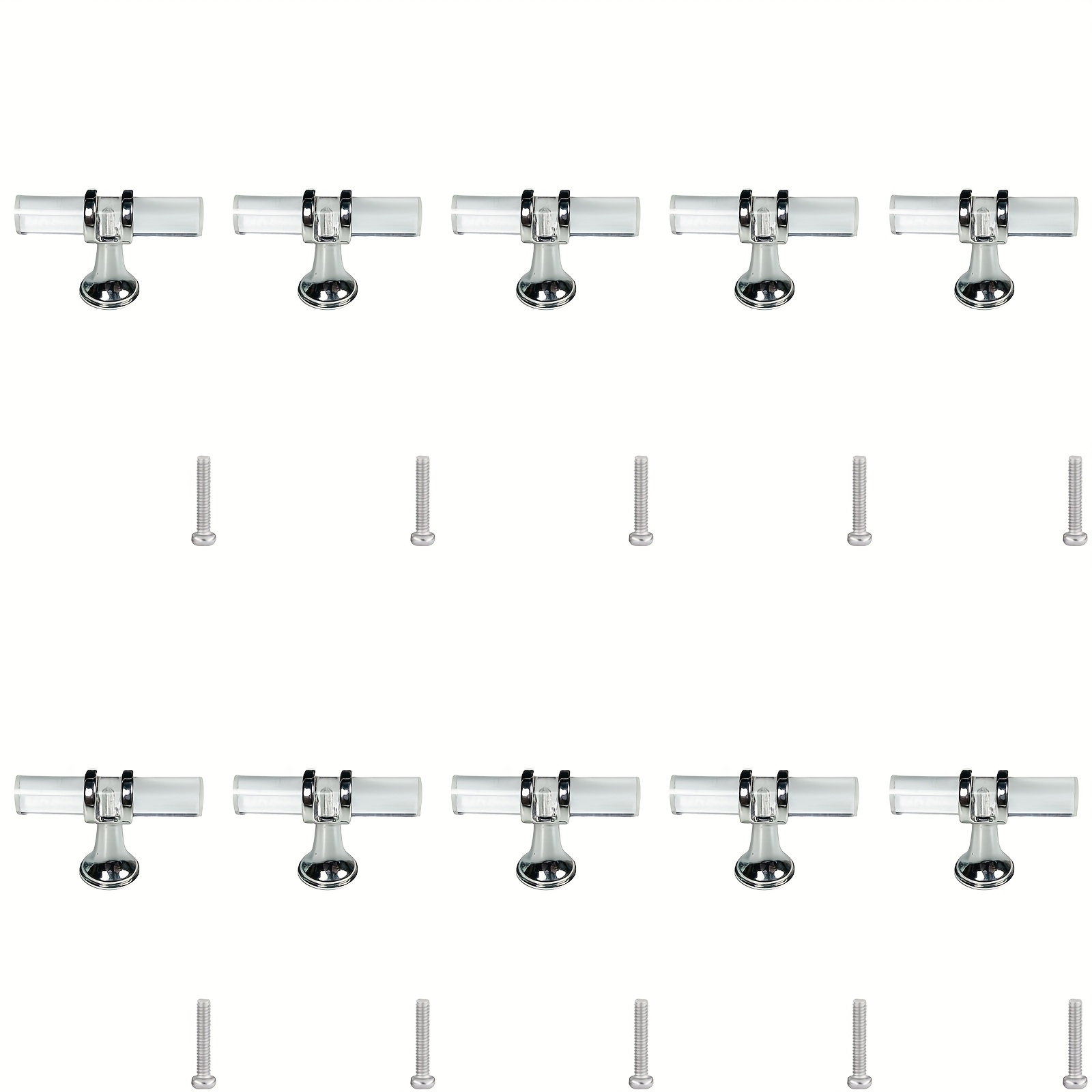TEMU 4/10 Modern Transparent Cabinet Handles, Luxury Plastic Pulls, Suitable For Cabinet Doors, Simple No-drill Installation Kitchen Cabinet
