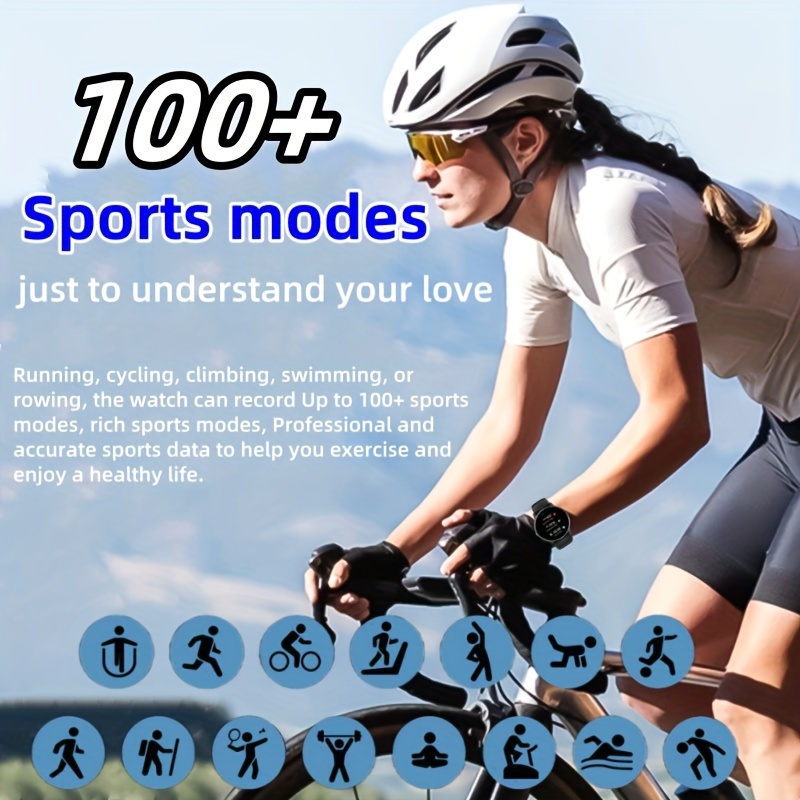 Montre Connectée avec Appels Sans Fil, Alertes de Messages, Voix IA, Suivi du Sommeil, Calories, Compteur de Pas et Plusieurs Modalités Sportives, Idéale pour Divers Sports en Plein Air