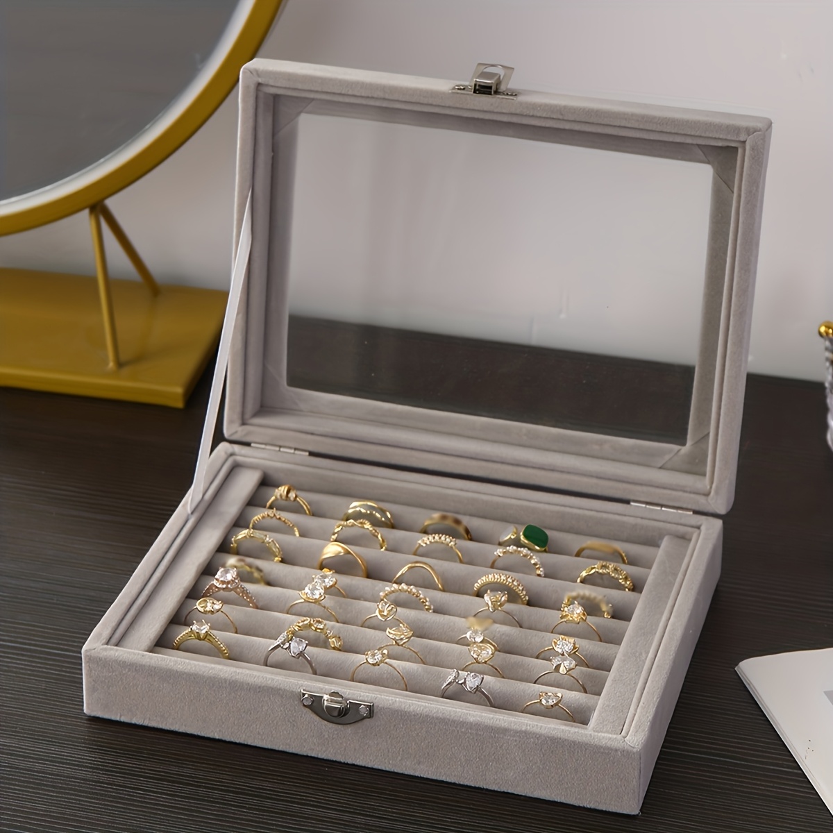 Jewelry Storage Earring Box Amazon Juvale Velvet Jewelry Box