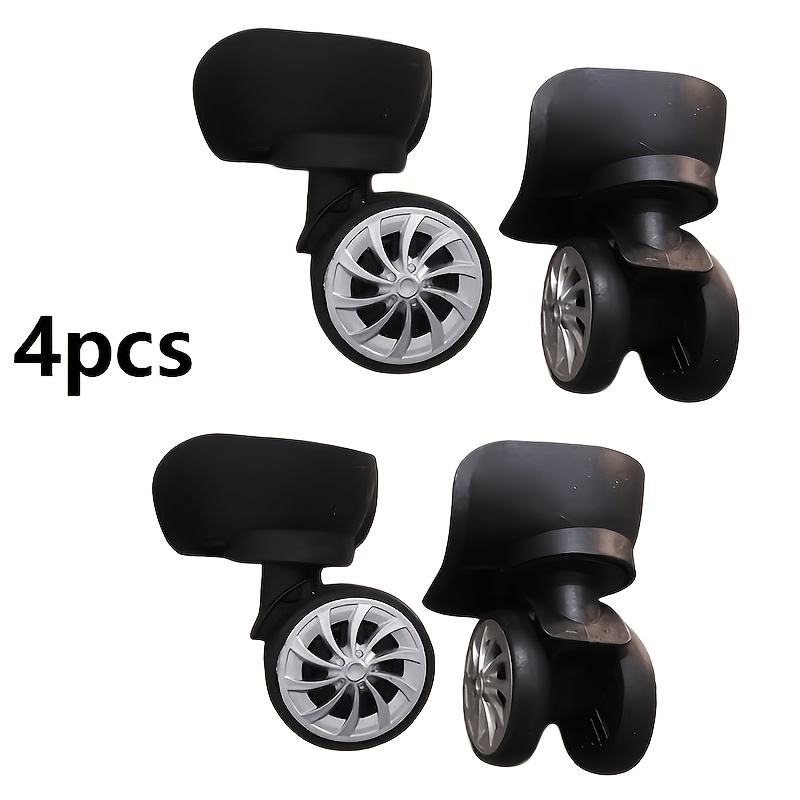 TEMU 4pcs Heavy-duty Replacement Luggage Wheels Suitable For Hard/soft Shell Suitcases, Spinner Wheel System With Durable Plastic Construction &