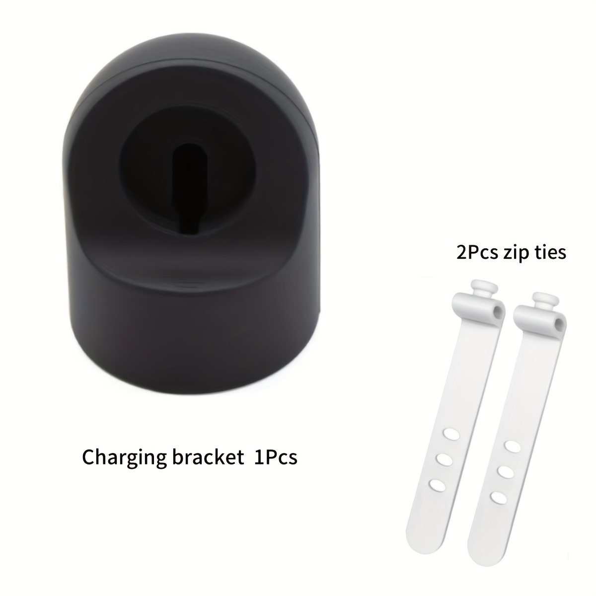 E-shop für Apple Watch, kabellose Ladestation, Ladegerät-Basis, kreative TPU-Schreibtischhalterung (3er-Pack, 1x Ladestation + 2x Kabelbinder)