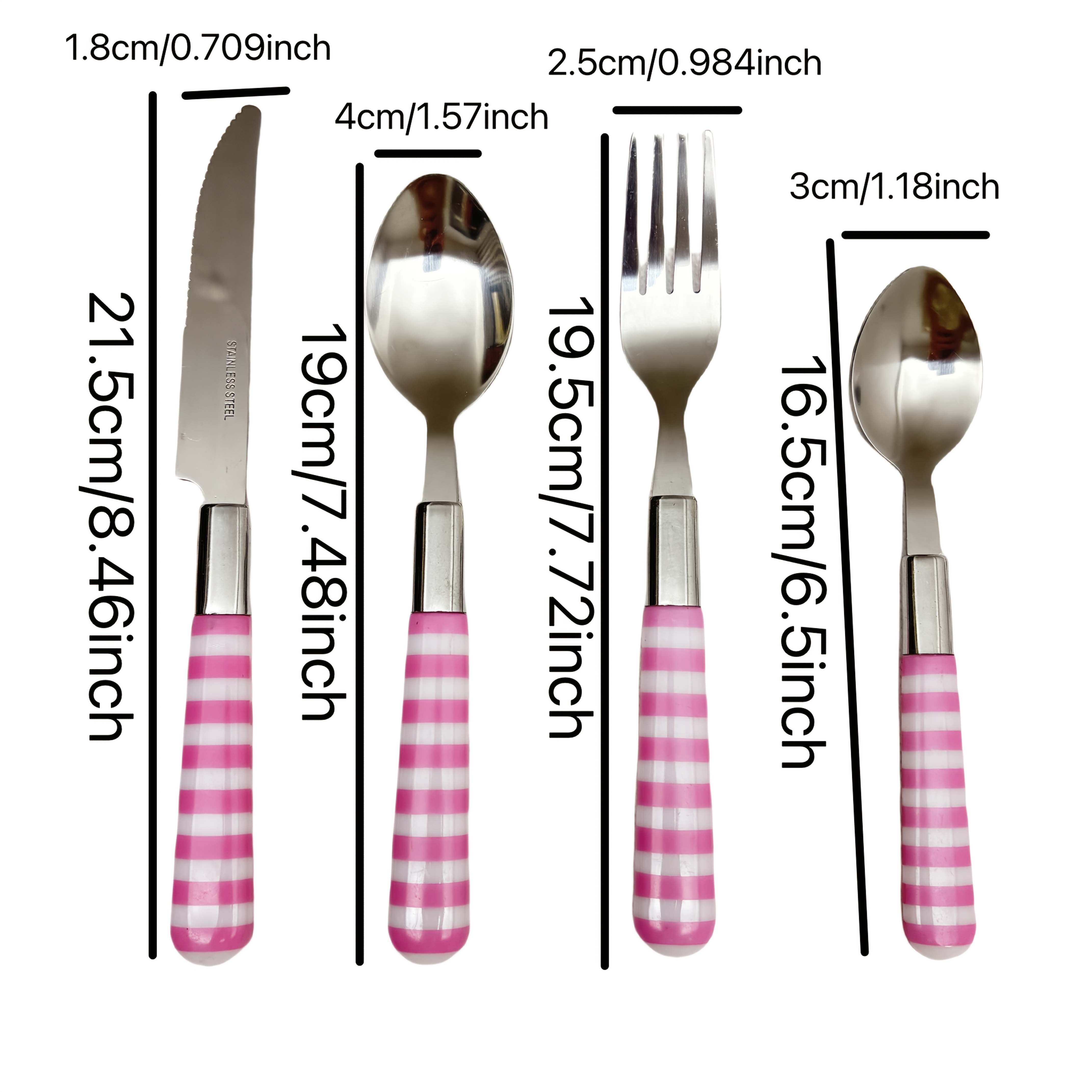 Couteau de table,Occidental Vaisselle Cuisine 304 Couverts En Acier