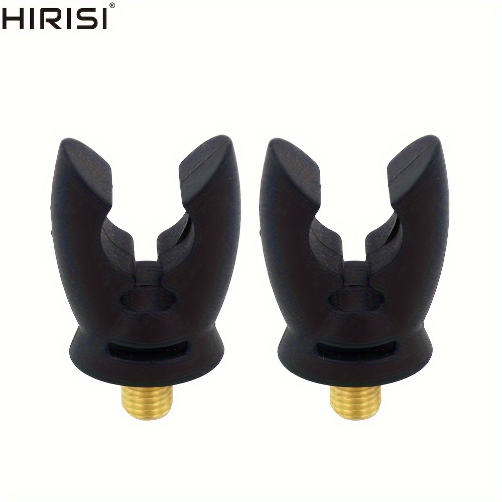 

Hirisi 4pcs Black Rubber Fishing Rod Grippers - Ergonomic, Hold For Carp & Surf Angling, Compatible With All Pods