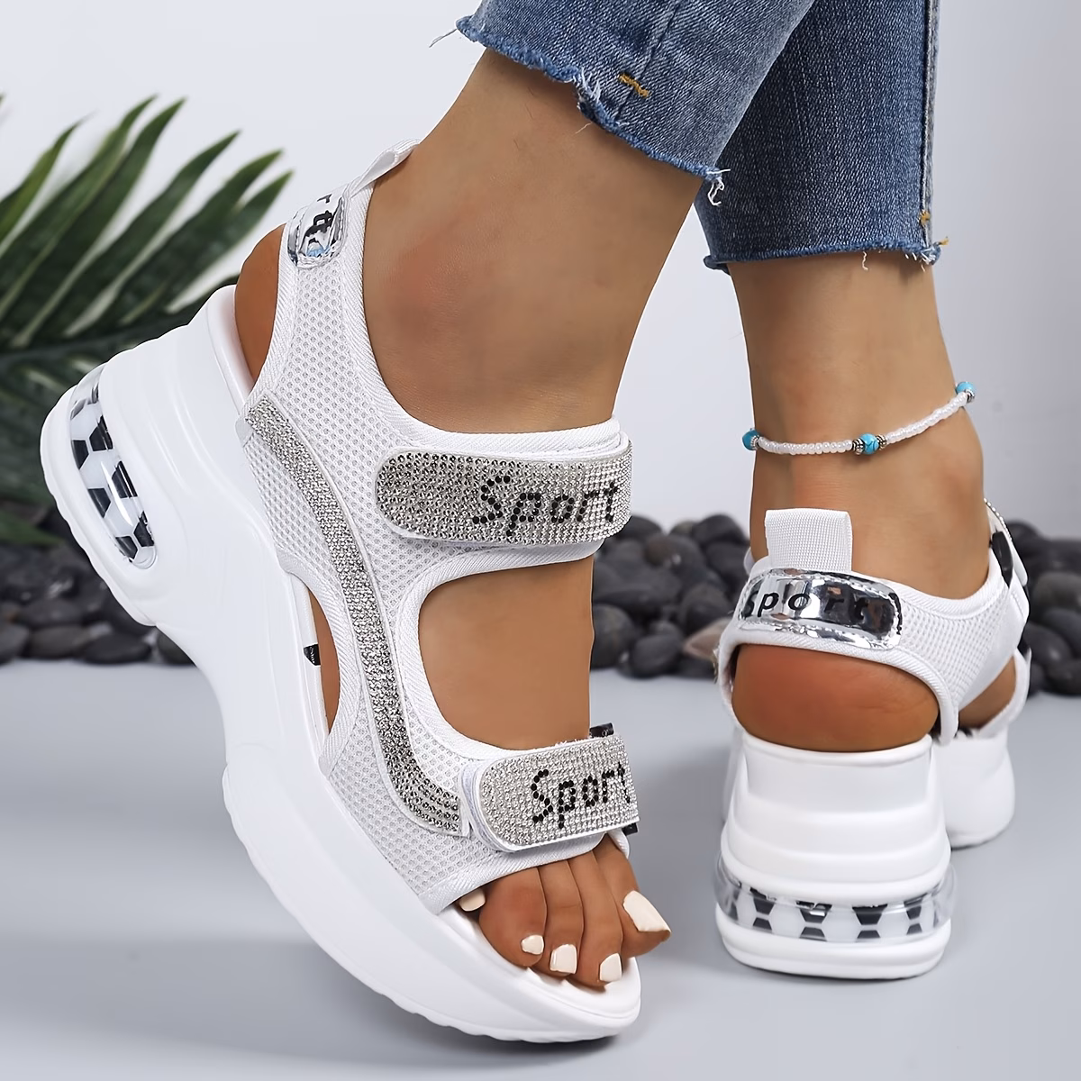 womens platform wedge air cushion sports sandals women shoes Product details 1