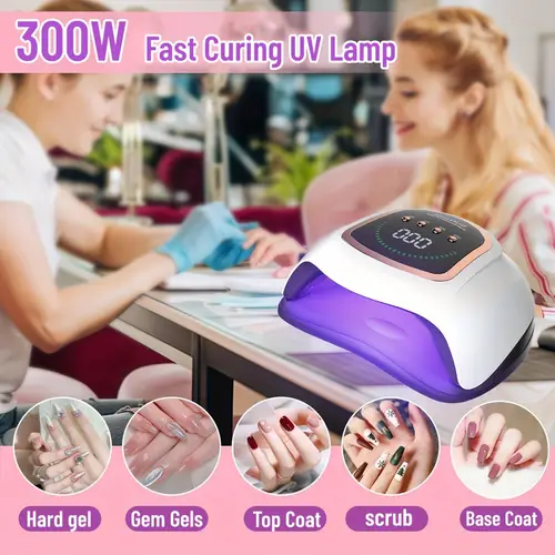 300 4 timer led nail lamp with automatic sensor 72 beads for gel polish drying nail art tools for fingernail and toenail nail with gel polish led nail dryer ideal for and nail artists