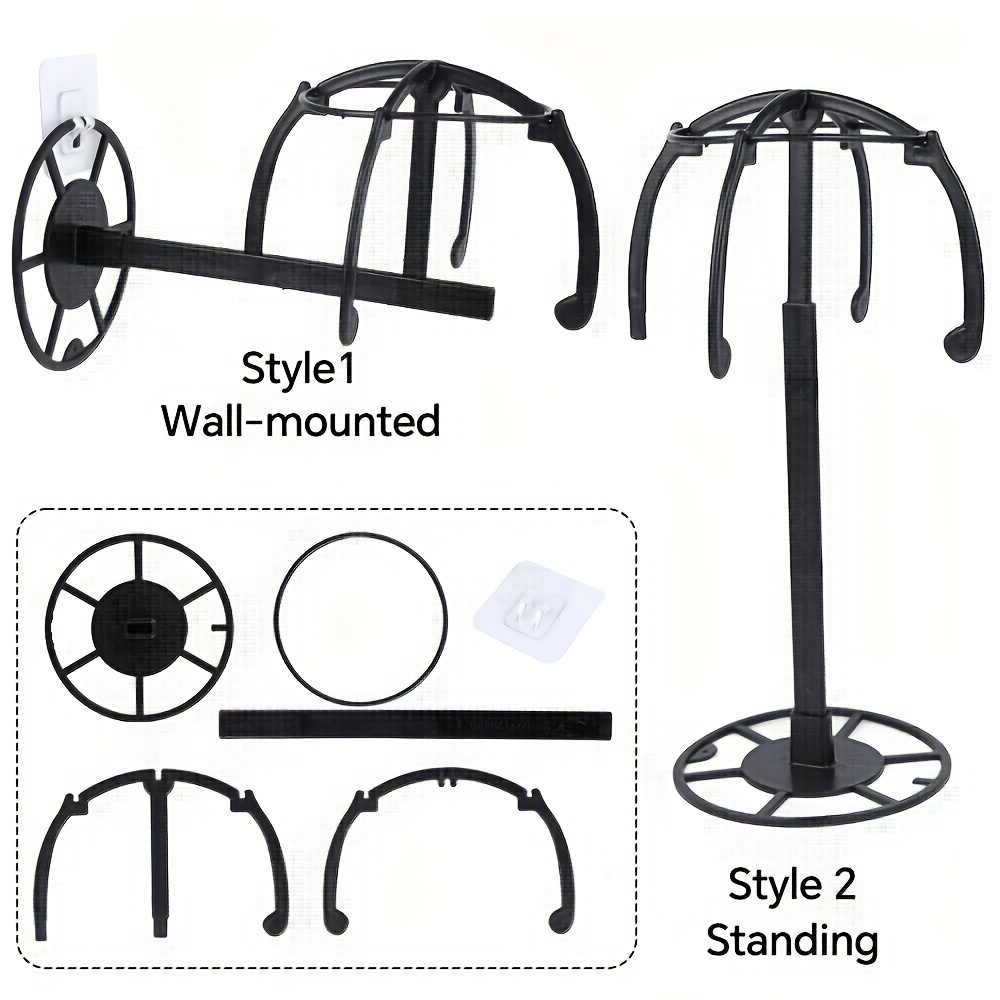 Top Wig Hanger For Multiple Wigs Multifunctional Adjustable Wig Stands Plastic Hat Display Wig Head Holders 1pc/lot