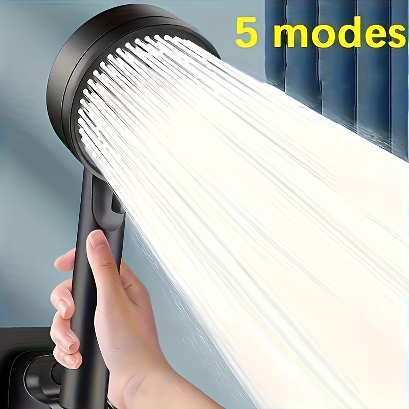 5   pressure shower head compatible for homes heavy duty abs plastic water saving adjustable showerhead   mist mode 300 increased flow   on wall mount installation no tools for bathing showeringfor shower use only