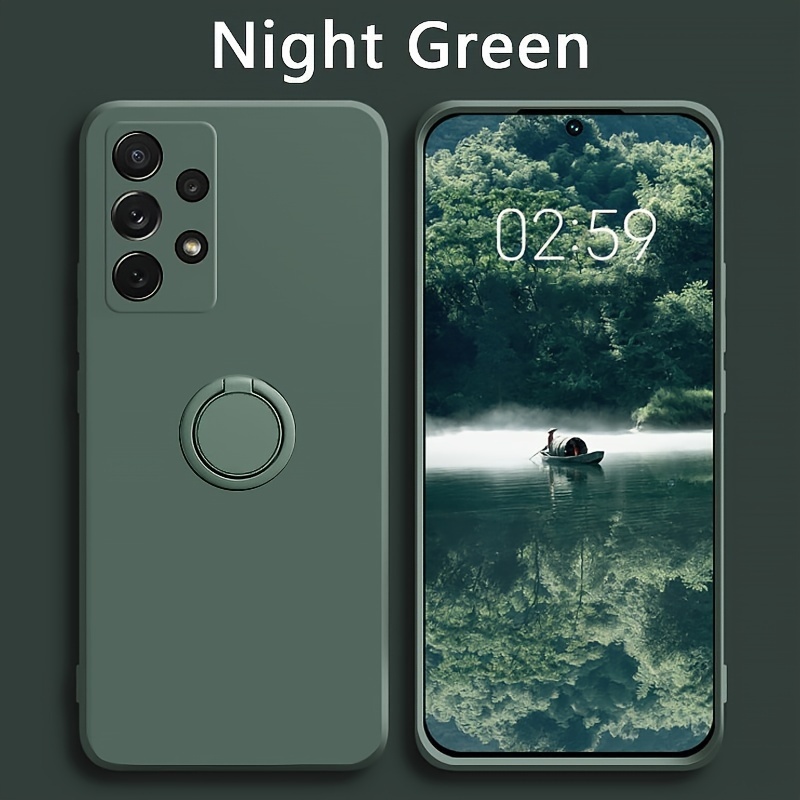 Premium Liquid Protective Case For A73, A33, A32, A52, A52s, A53, And A72 5g, Featuring A Shockproof Design And A Magnetic Ring Holder Stand