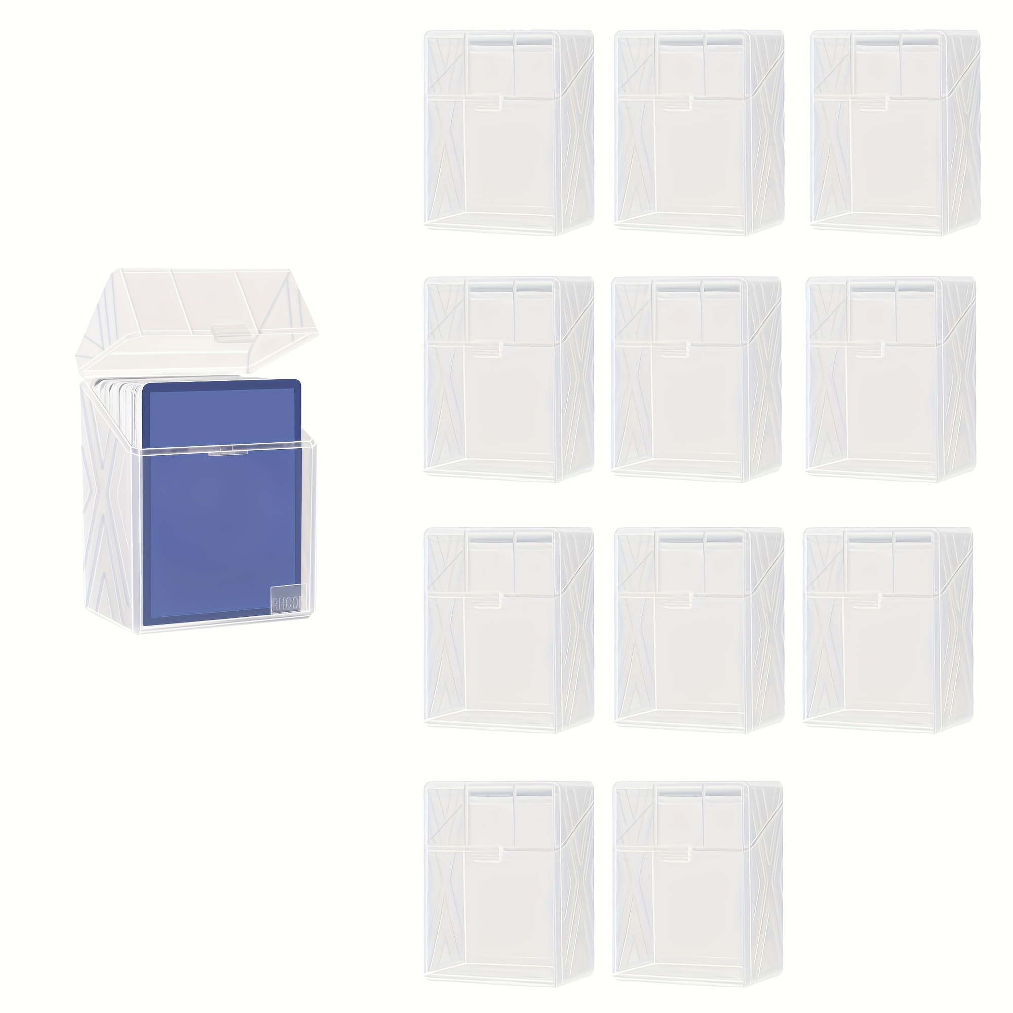 Image of A Box Of 12 Card Holders, A Sturdy Storage Box For Trading Cards That Can Hold Over 90 Mini Cards, Suitable For Mtg And Sports Cards (cards Not Included)