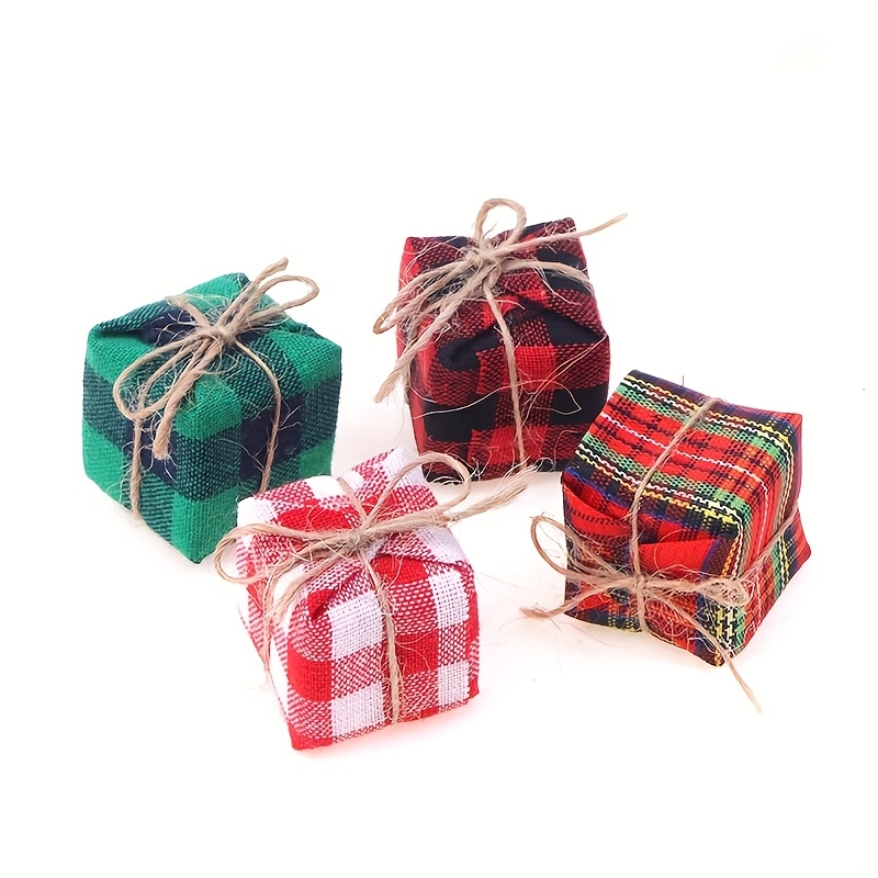 Image of 4pcs, Dollhouse Miniature Gift Pack Pendant, Holiday Party Fabric Foam Decorative Additions, Miniature Scene Small Parts, A Collection Gift For Hobbyists And Enthusiasts