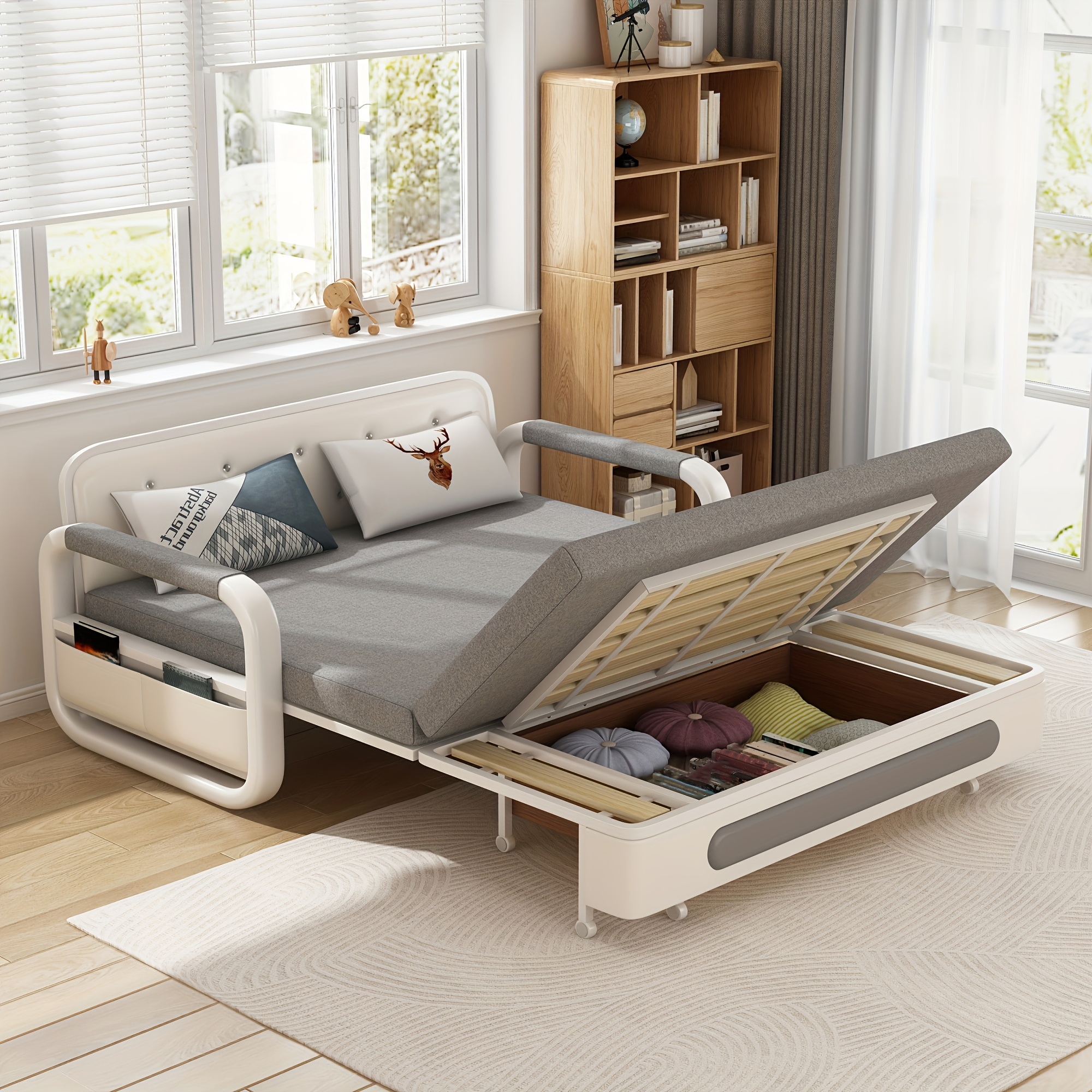 

Multifunctional Retractable Storage Sofa Bed