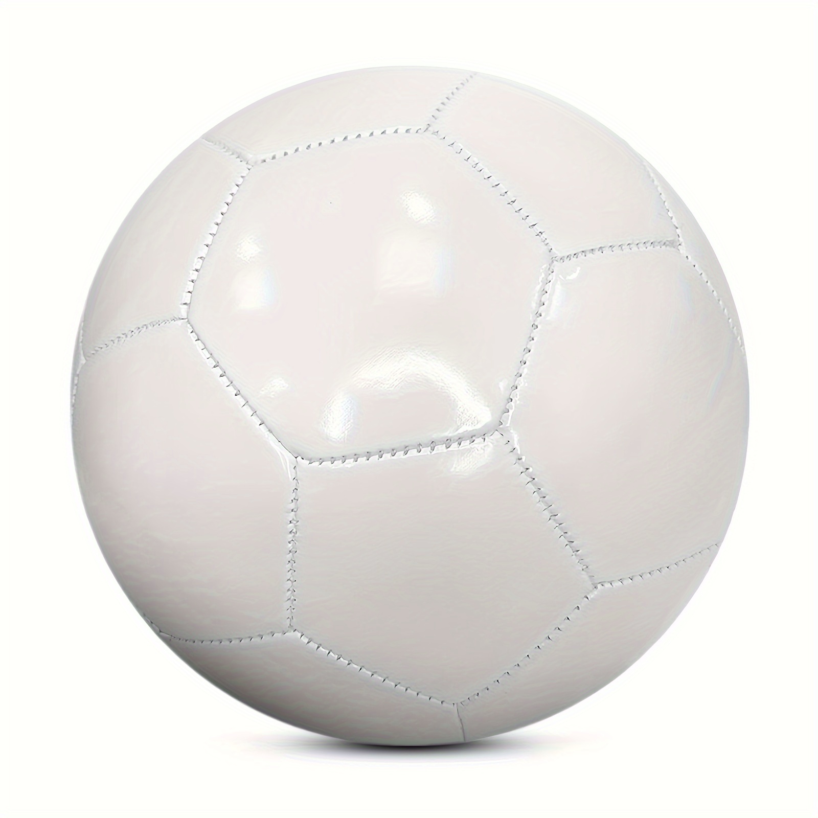 

1pc White Pvc Size 5 Soccer Ball, Inflatable And For Diy Painting, Training,