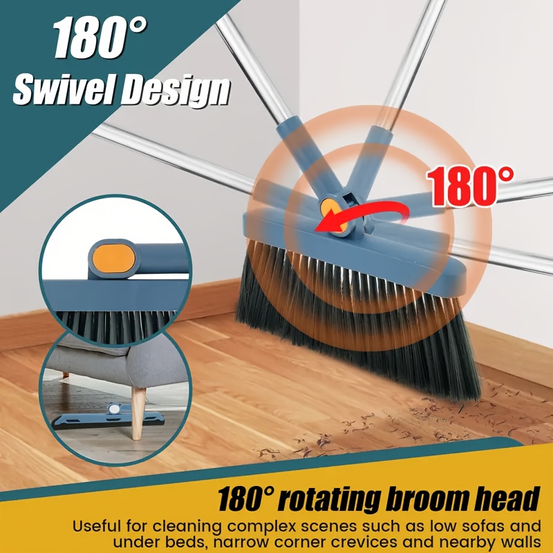 2in 1broom and dustpan set, broom dust pan, dustpan with long handle, broom with dustpan, broom and dustpan set for home, dustpan comb, broom with dustpan combo set Product details 6