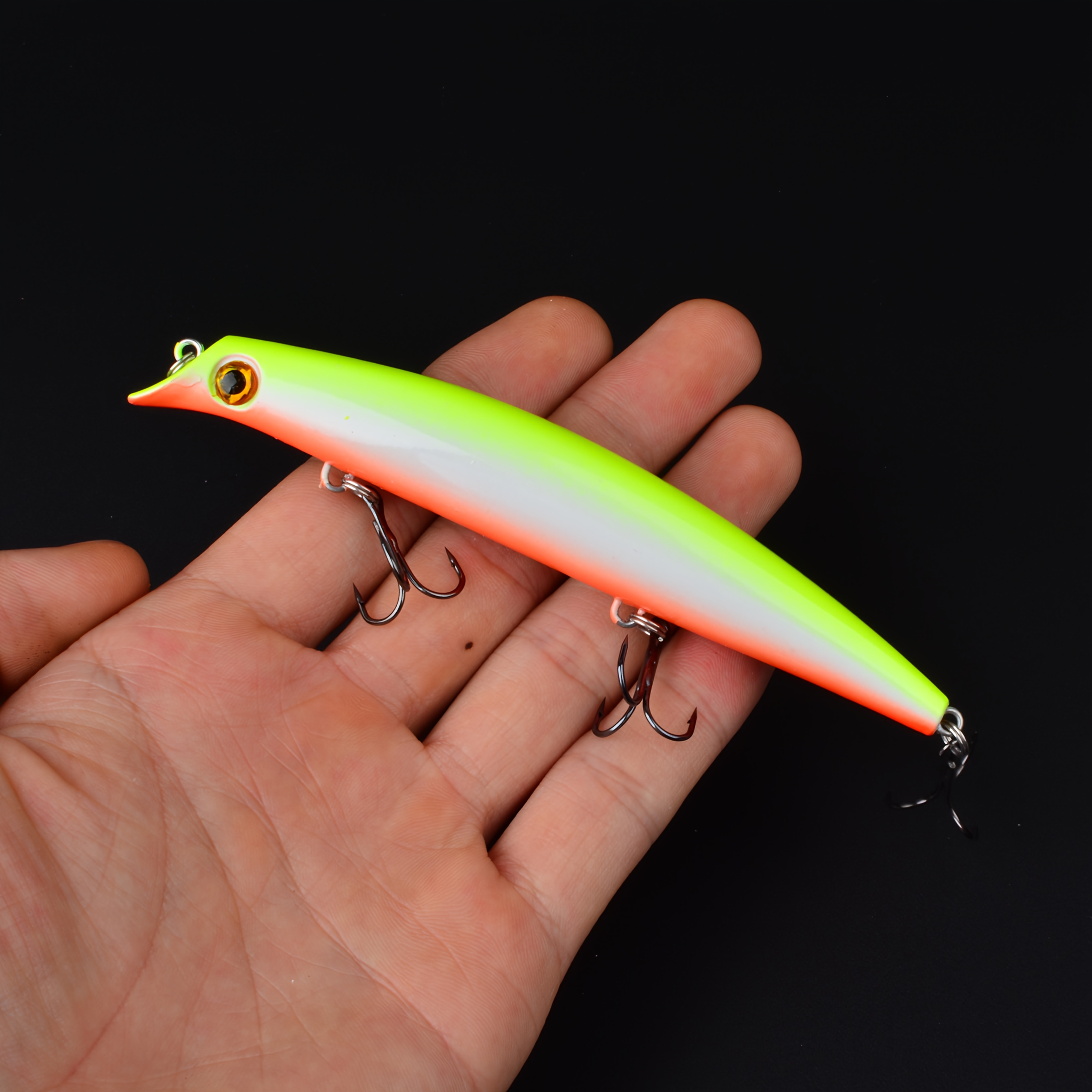 TEMU 1 stuks Drijvende Minnow Vis Lokazen 3D Levensechte Baars Snoek Karper Aas Kunstmatig Pesca Hard Aas