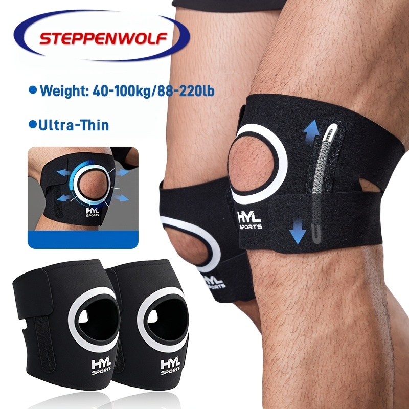 TEMU 2 piezas de rodillera , ultraligera de 35 g una, con soporte lateral de incorporado, soporte rotuliano, correas de fijación dobles, ideal para