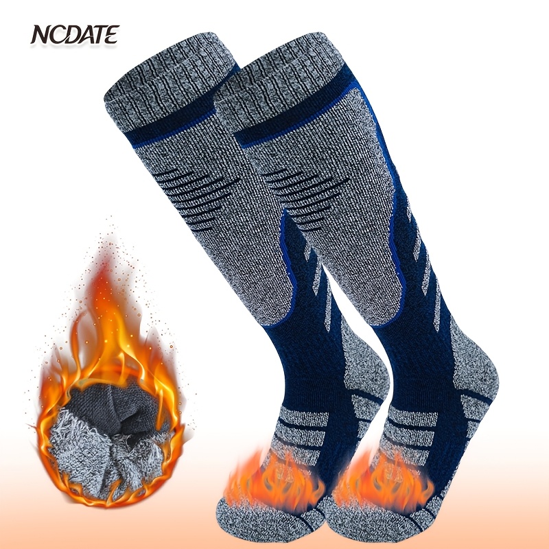 2-Pair Cold-Proof Knee-High Ski Socks for Men