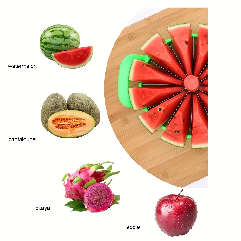 TEMU 1pc Stainless Steel Watermelon Slicer - Reusable Fruit Divider, Fruit Cutter, Watermelon Fruit Cutting Tool
