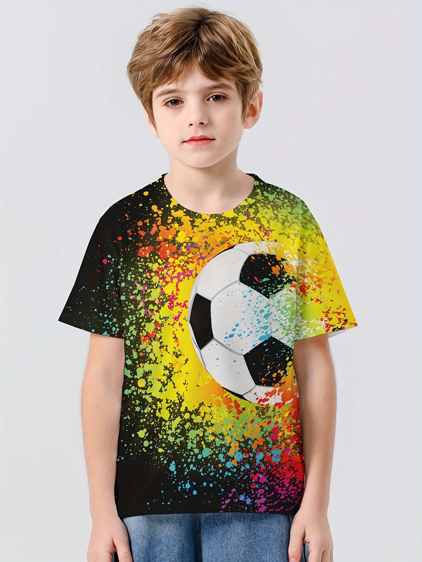 JUMPING BEANS Sports Ball Soccer Boy's Long Sleeve Boys Shirt 4T NEW WITH  TAGS