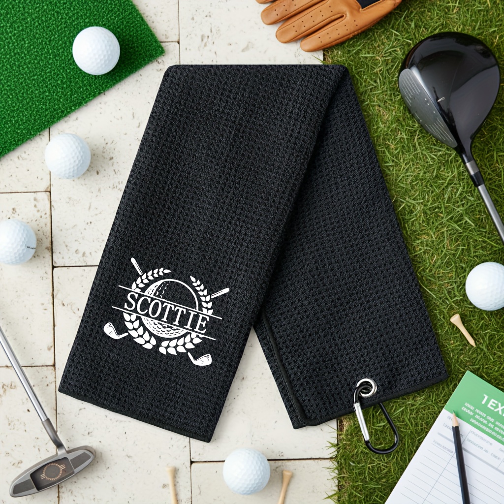 TEMU Custom Personalized Golf Towel - Customizable With Printed Golf Club Designs And Personalized Names, 2025. For Fathers, Groomsmen, Retirees,