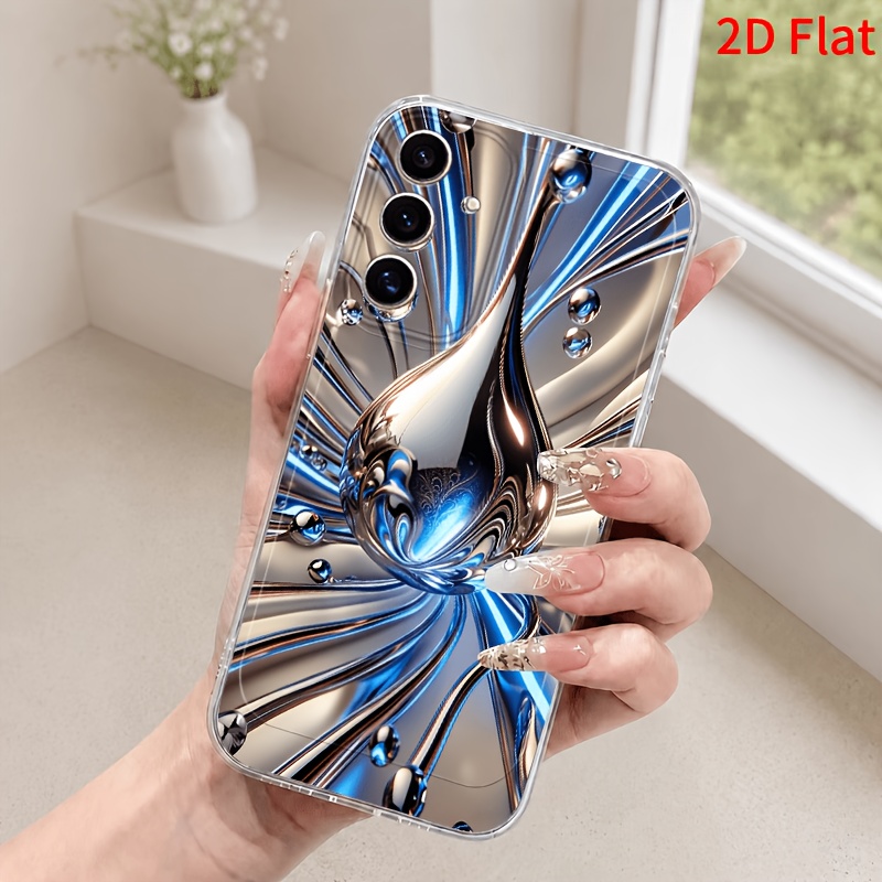 TEMU Phone Case: 2d Flat Metal Pattern Phone Case, Suitable For Galaxy A03s A05s A06 A07 A13 A14 A15 A16 A17 A22 A23 A24 A25 A26 A32 A34 A35 A36 A37