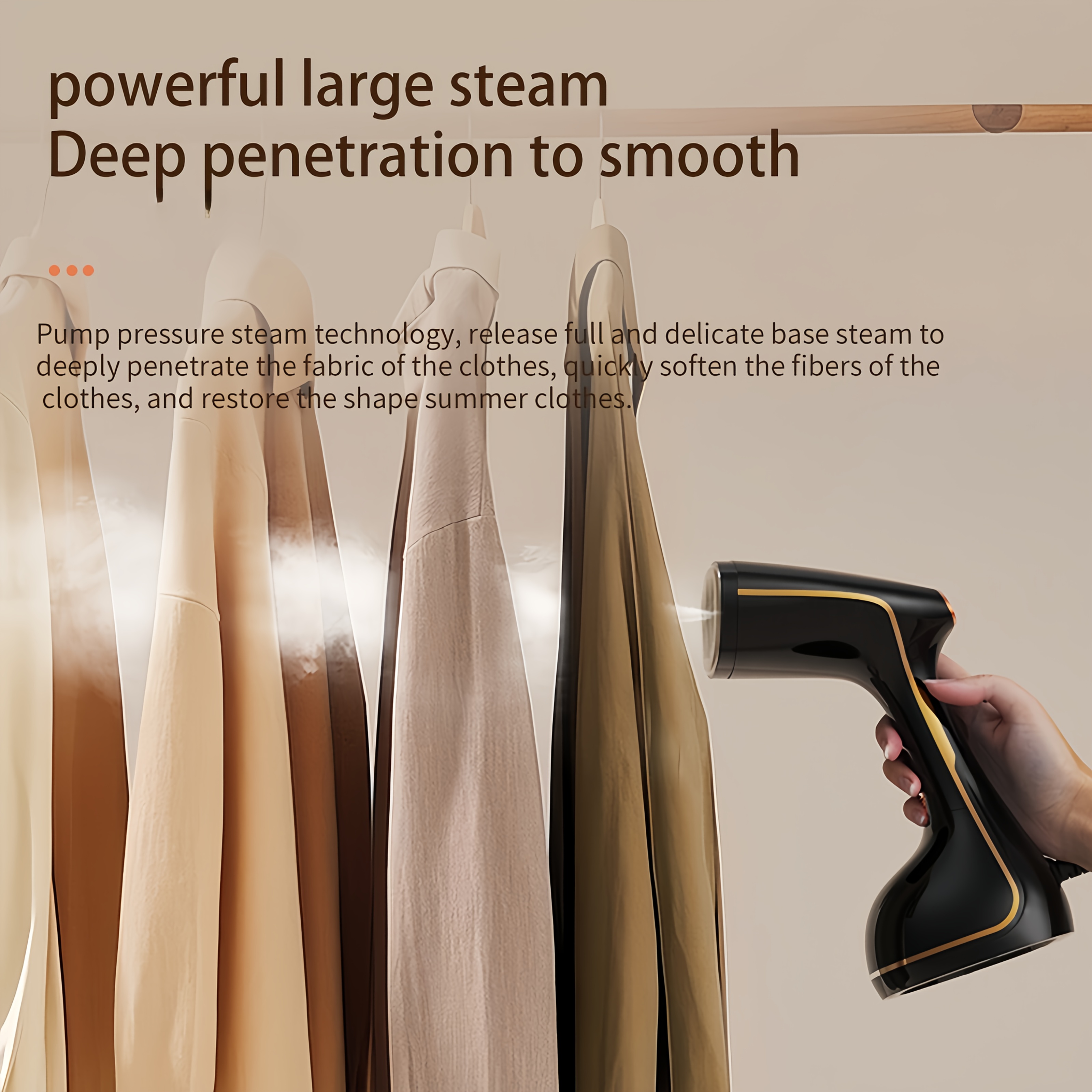 US Plug-in 3-Speed Garment Steamer with Large Water Tank, Gentle Heat & Multiple Ironing Modes - Lightweight Ergonomic Design for Quick Wrinkle Removal, Home & Professional Use, Clothes Ironing, Sleek Iron, Durable Construction 6 US Plug-in 3-Speed Garment Steamer with Large Water Tank, Gentle Heat & Multiple Ironing Modes - Lightweight Ergonomic Design for Quick Wrinkle Removal, Home & Professional Use, Clothes Ironing, Sleek Iron, Durable Construction - Image 6