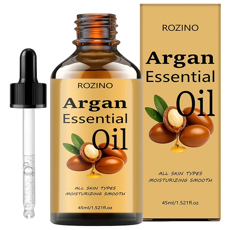 Image of Argan Essential Oil, For Skin And Hair Care, Powerful Moisturizing, Firming And, , Soft Hair, Moisturizing, For Massage, Skincare, Scraping, Shower, Face, Body, Nails, Hair, Eyelash Care