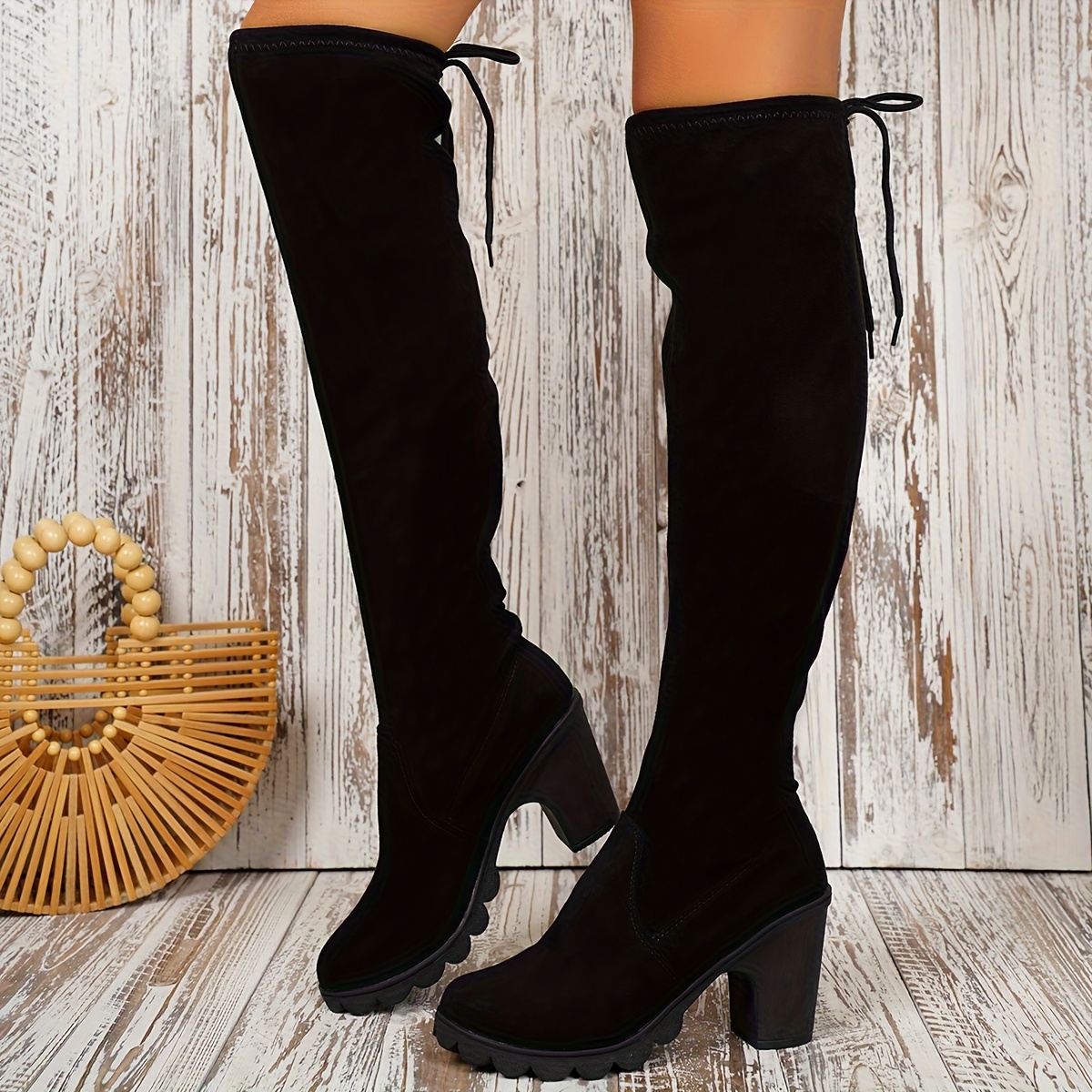TEMU Women's Knee-high Boots, Women Shoes