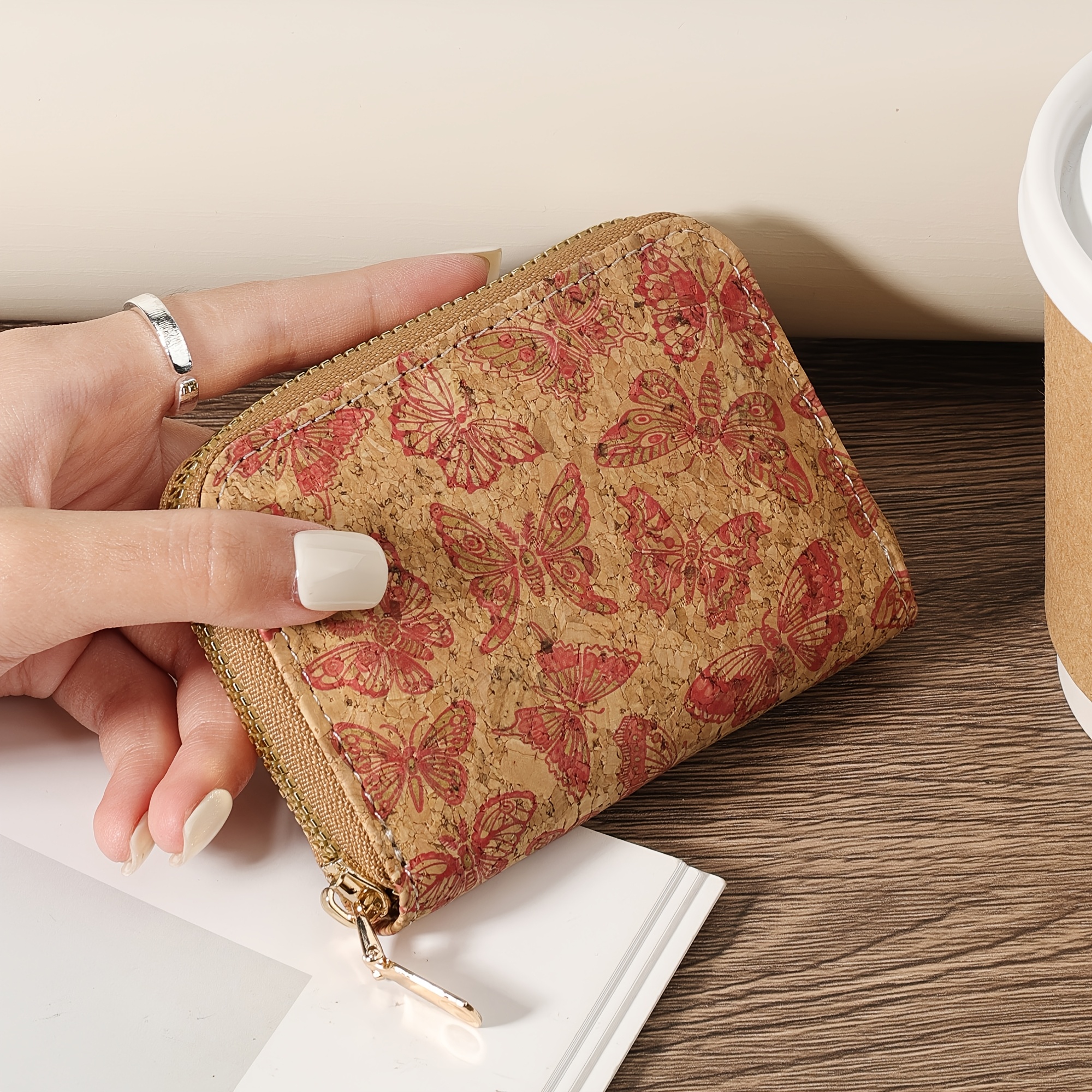 womens minimalist short wallet zipper wrapped around clutch - Temu