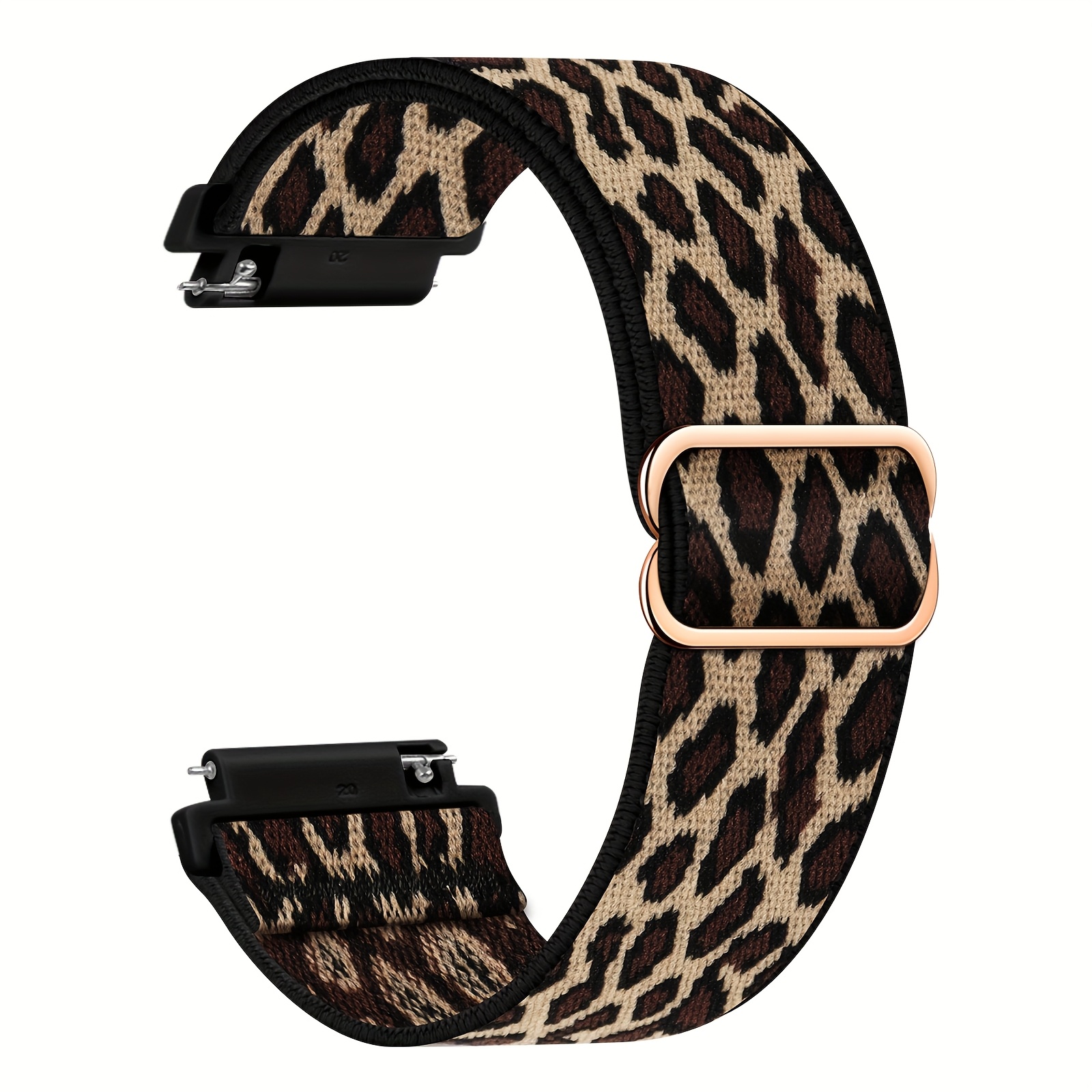 Image of Compatible With 20mm 22mm Watch Bands Quick Release Replacement Wristband, Adjustable Stretchy Nylon Solo Loop Straps Fabric Braided Sport Elastic Bands For Men Women