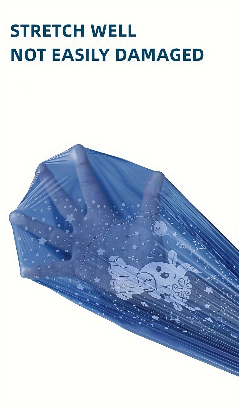 55 110 165pcs printed garbage bags home thickened portable large vest style affordable disposable plastic bags kitchen details 2