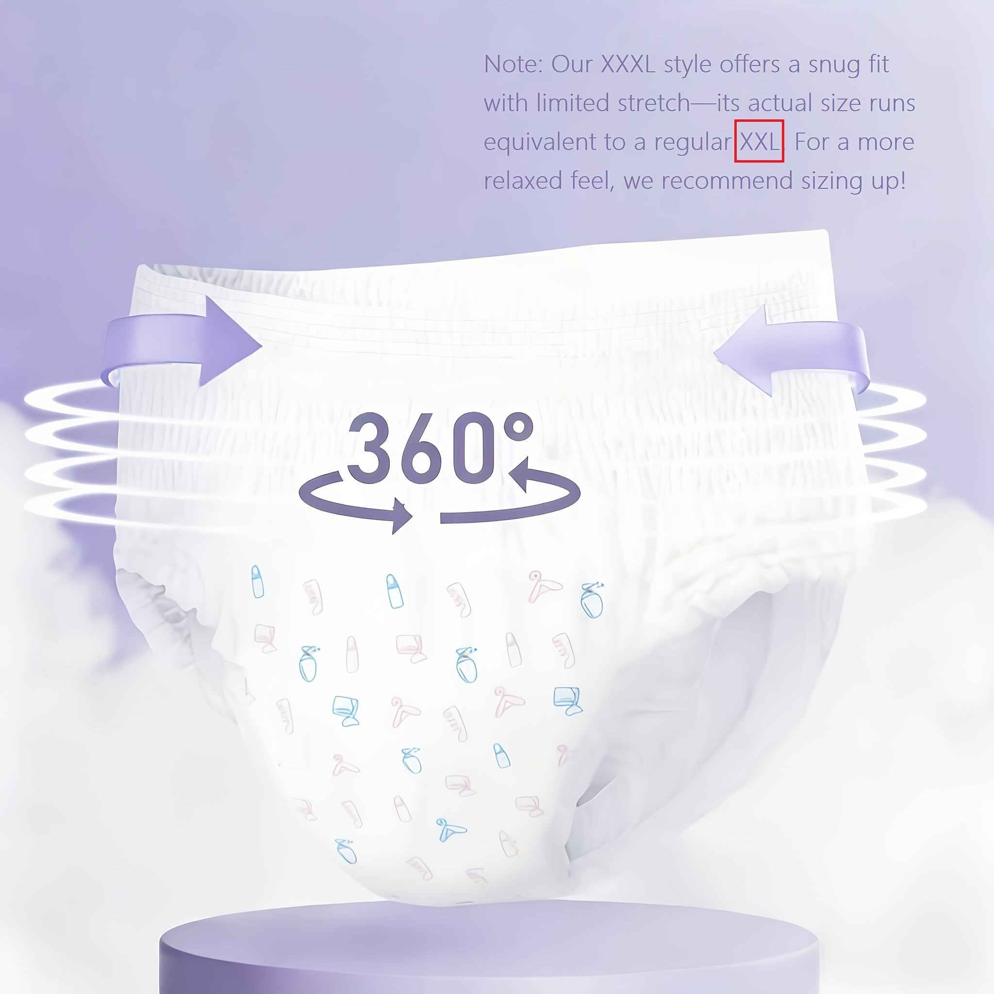 40pcs Women's Overnight Menstrual Pants (nighttime Safety Pants) High-elastic Waistband, Anti-side-leakage For Night Use, Skin-friendly & Breathable, Disposable Individual Packs + Large