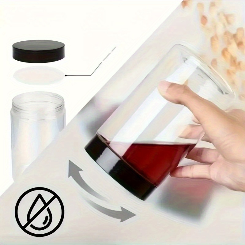 6pcs 600ml/20oz Plastic Airtight Storage Jars with Gasket, Strong Seal, Plastic Mason Jars for Kitchen Use, Suitable for Dried Fruits, Honey, Nuts, Kitchen, and Home Organization