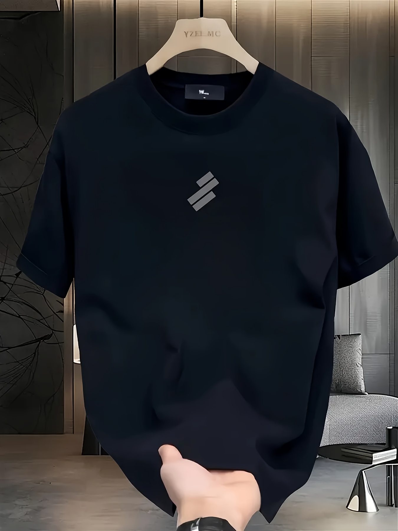 Men's Korean Japanese Style Printed Short Sleeve T-Shirt, Versatile Summer Top