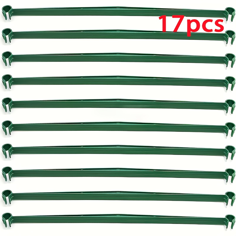 E-shop 17-teiliges Tomatenkäfig-Set, 12,6 Zoll (ca. 32 cm) Gartenzaunverbinder, mit 2 verstellbaren Clips, erweiterbare Gitterverbinder für