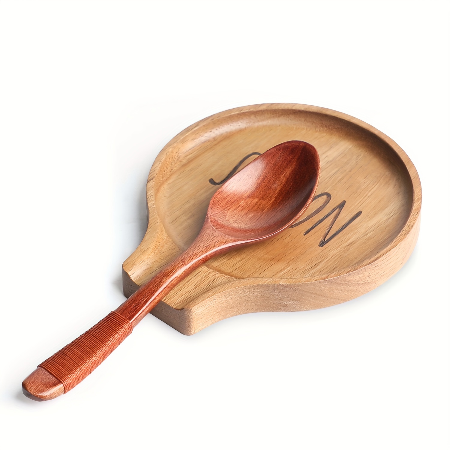 

Acacia Wood Spoon Rest: Stovetop Spoon Holder, Kitchen Utensils Holder, Farmhouse Kitchen Decor