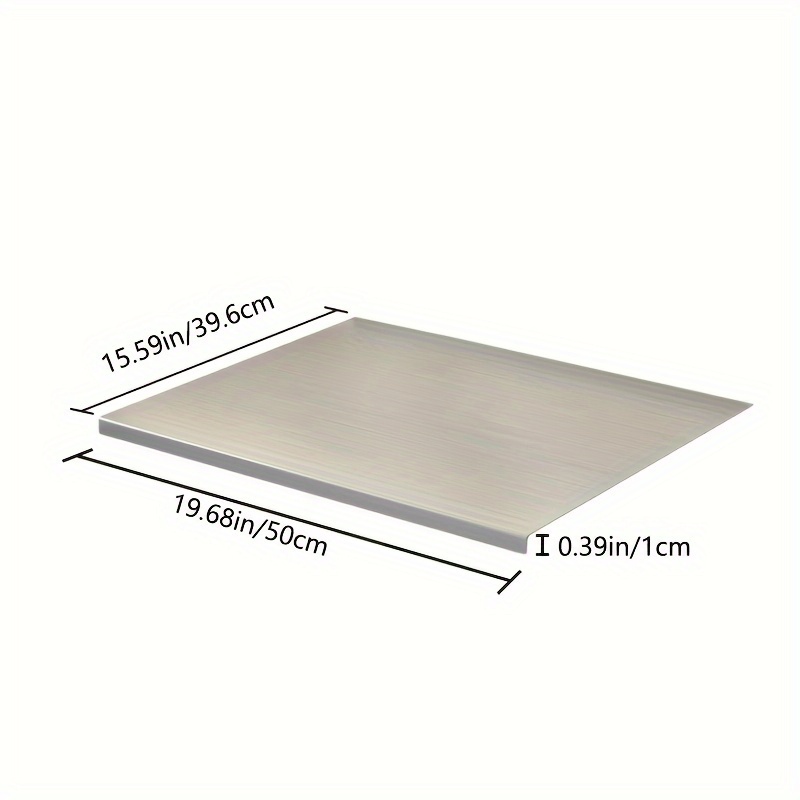 TEMU [popular ] Stainless Steel Cutting Board - Chopping, Dicing & Rolling Dough - Durable Kitchen Prep Tool For Home Cooks